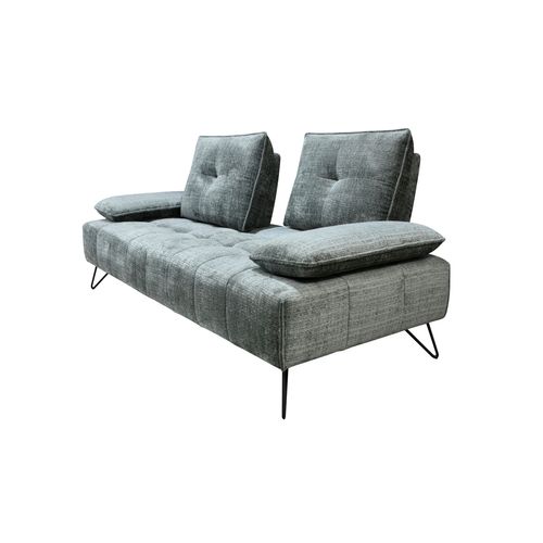 Canapé relax 2 places EVA tissu graphite vue de profil