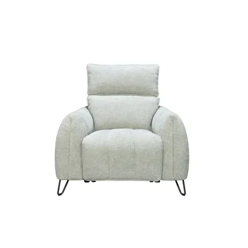 Fauteuil relax électrique  tissu grège vue de face