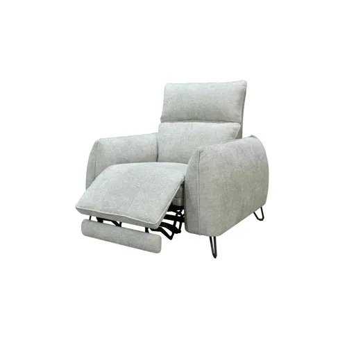 Fauteuil relax électrique  tissu grège vue de profil
