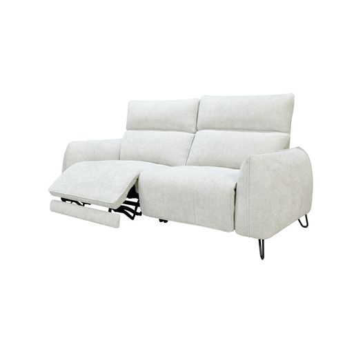 Canapé relax 3 places LYNA tissu crème