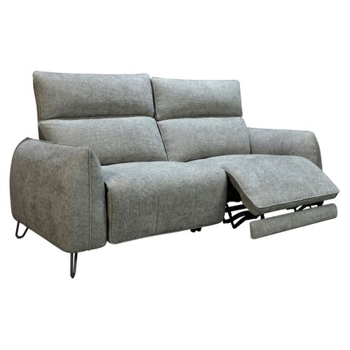 Canapé relax 3 places LYNA tissu gris foncé