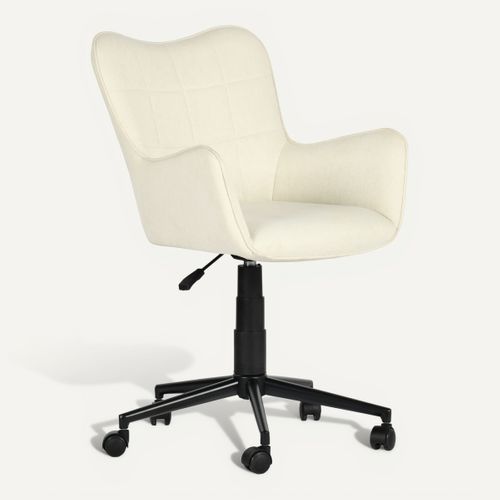 Fauteuil de bureau LAURINE tissu beige