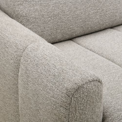 Canapé convertible express 3 places MYLODIE tissu gris matelas 12 cm vue accessoires