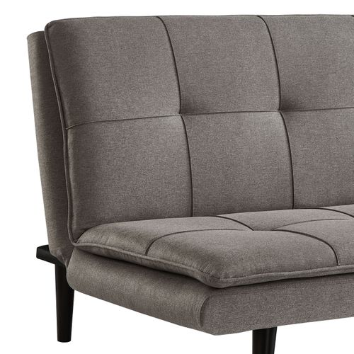 Banquette-lit clic-clac MAGGIE tissu gris vue accessoires