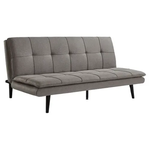 Banquette-lit clic-clac MAGGIE tissu gris vue 3/4