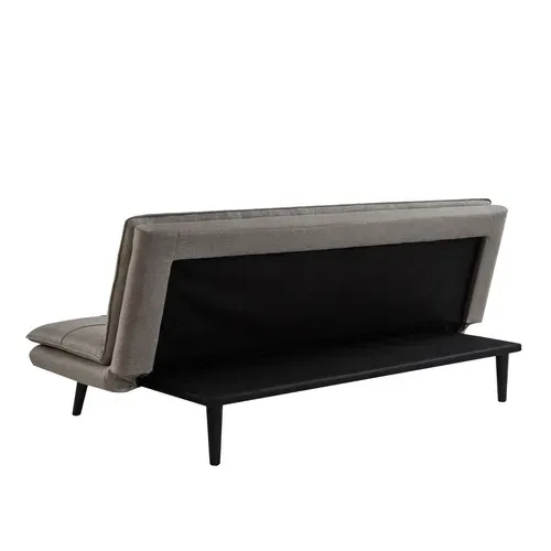 Banquette-lit clic-clac MAGGIE tissu gris vue de derrière
