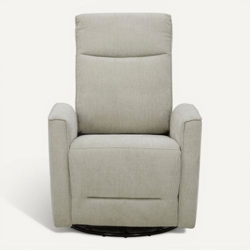 Fauteuil relax pivotant NELSON tissu beige vue de face
