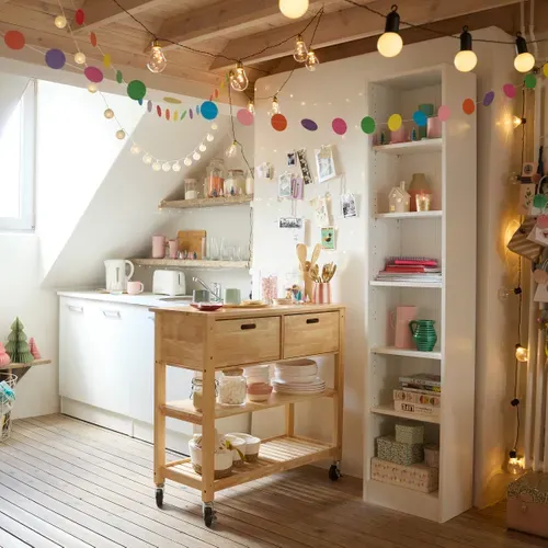 Desserte CLARA chêne vue d'ambiance 1