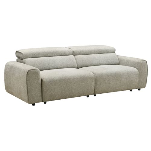 Canapé relax 3 places PAUL tissu gris clair