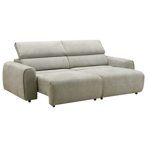 Canapé relax 3 places PAUL tissu gris clair