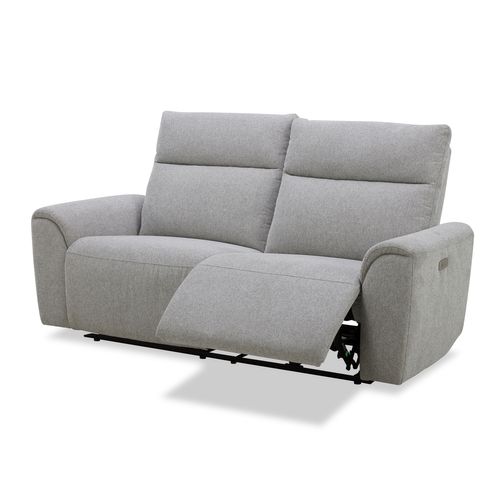 Canapé relax 3 places élec. LOANE tissu beige