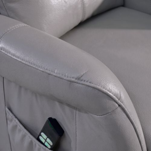 Fauteuil releveur électrique 2 moteurs HAMILTON II cuir et croûte de cuir vue détaillée