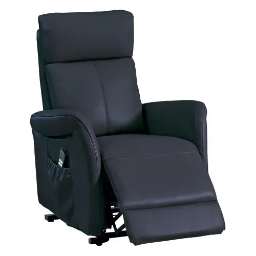 Fauteuil releveur électrique 2 moteurs HAMILTON II cuir et croûte de cuir vue 3/4