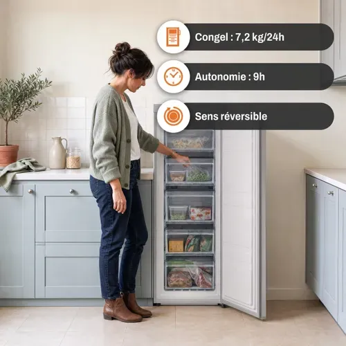 Congélateur armoire FAR CV1624X 160L Inox