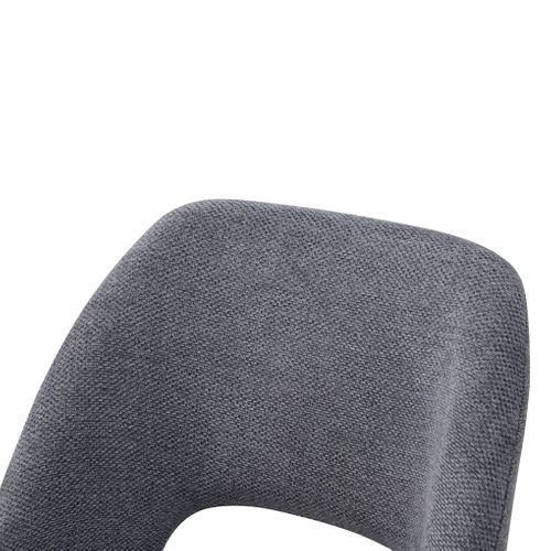 Lot de 2 chaises GABRIELE en tissu gris
