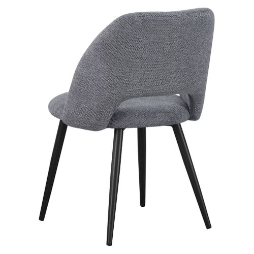 Lot de 2 chaises GABRIELE en tissu gris