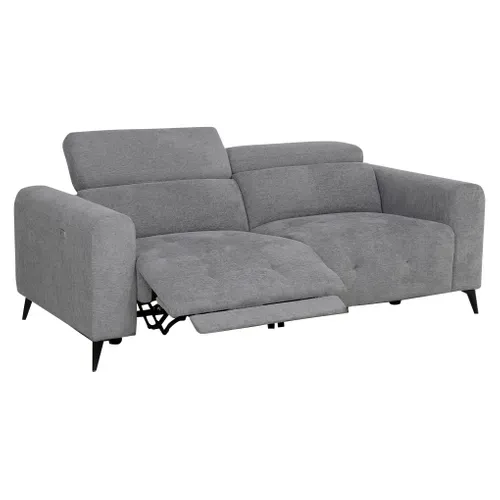 Canapé relax électrique 3 places CHILLY tissu gris