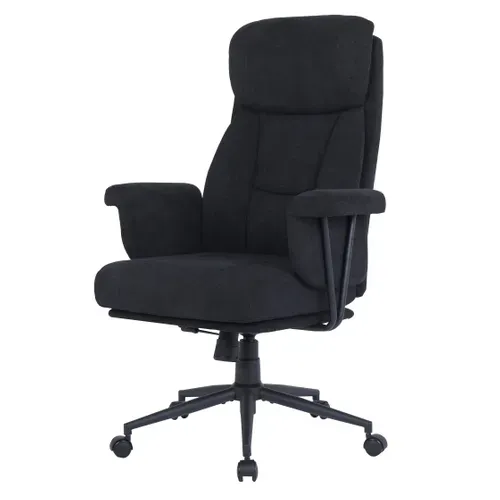 Fauteuil de bureau ELLIOT Noir vue de profil