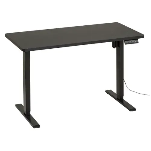 Bureau assis / debout BASTIEN Noir vue 3/4
