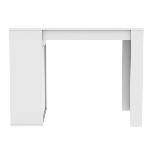 Ilot central H.90cm ERIC imitation chêne et blanc