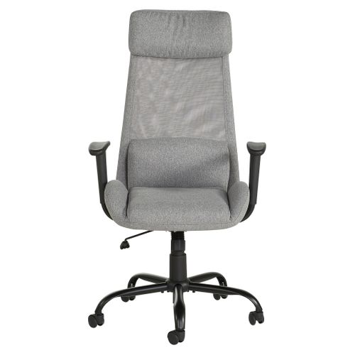 Fauteuil de bureau LUCA Gris vue de face