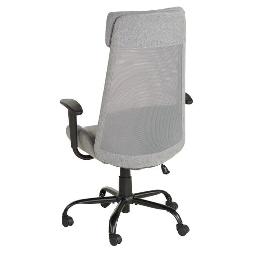 Fauteuil de bureau LUCA Gris vue de derrière