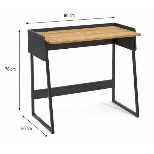 Bureau ENZO imitation chêne et noir