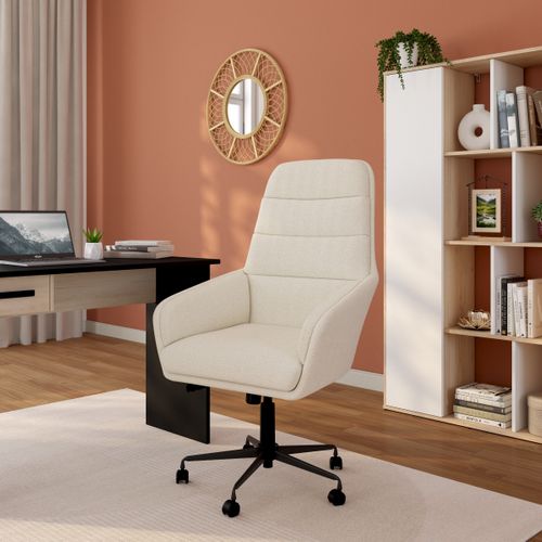 Fauteuil de bureau LIVIO Beige vue d'ambiance 1