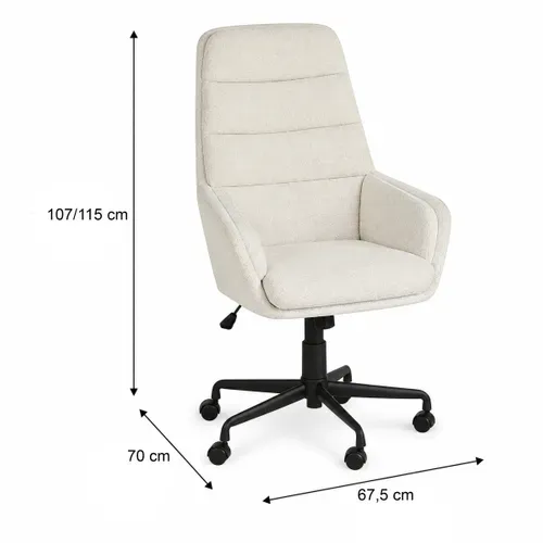 Fauteuil de bureau LIVIO Beige