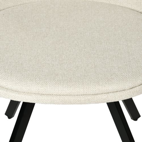 Lot de 4 chaises pivotantes ROSE tissu beige