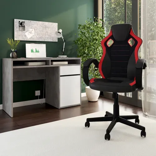 Fauteuil de bureau TURBO 3 Noir et rouge vue d'ambiance 1