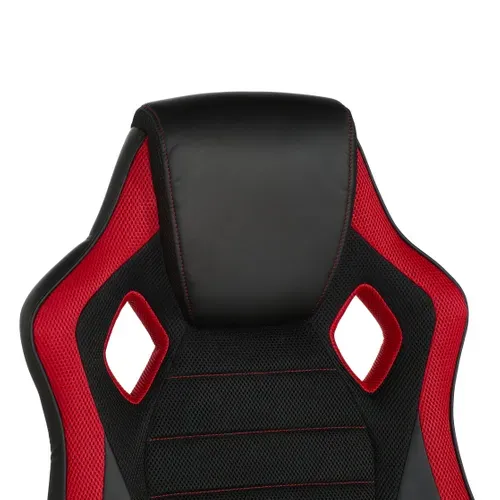 Fauteuil de bureau TURBO 3 Noir et rouge vue détaillée