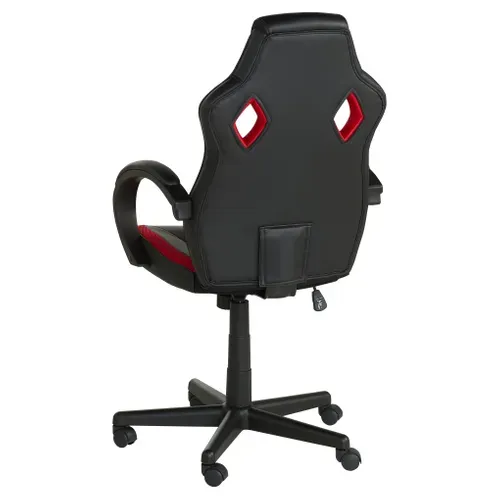 Fauteuil de bureau TURBO 3 Noir et rouge vue de derrière