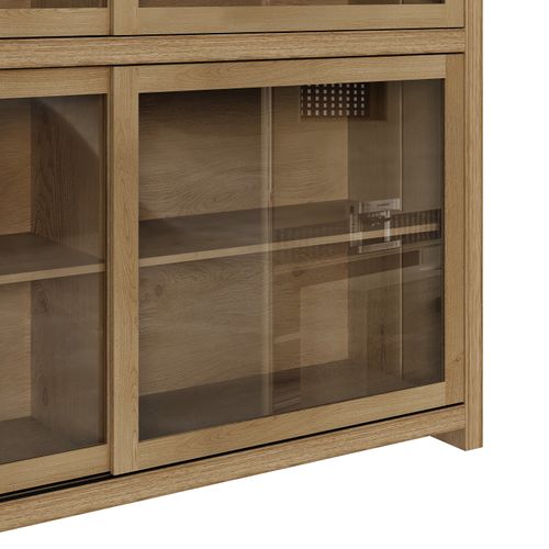 Vitrine MAVIN Imitation chêne