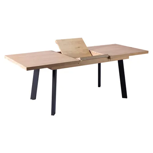 Table  extensible L.160/210 cm MADELEINE Imitation chêne / noir