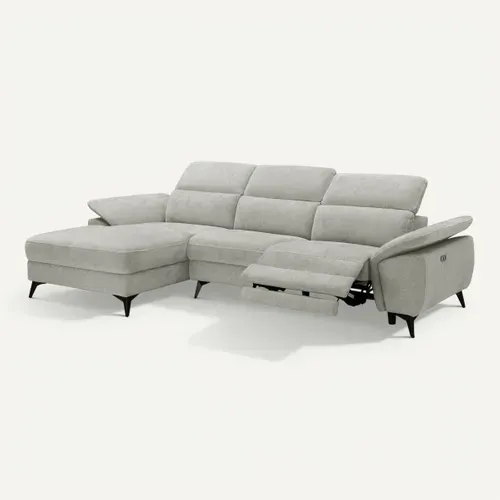 Canapé angle relax méridienn g NEWPORT III tissu grège
