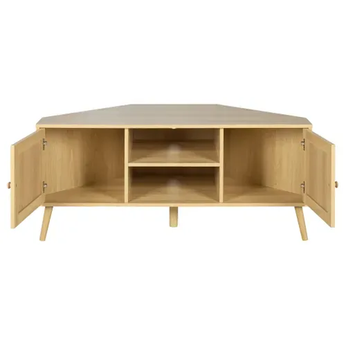 Meuble TV D'angle BEA imitation chêne