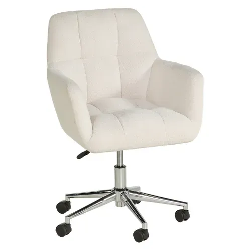 Fauteuil de bureau EDEN blanc vue 3/4