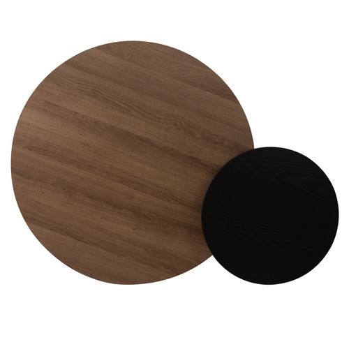 Table basse EDDY imitation noir et chêne vue détaillée