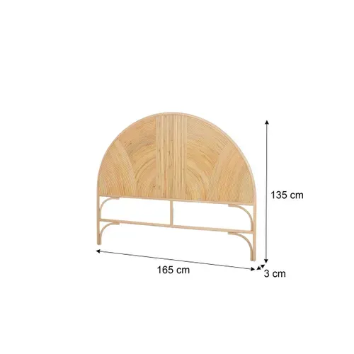 Tête de lit 140/160 cm USMAN en rotin naturel