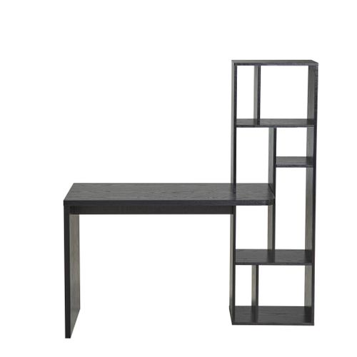 Bureau avec bibliothèque LOAN noir