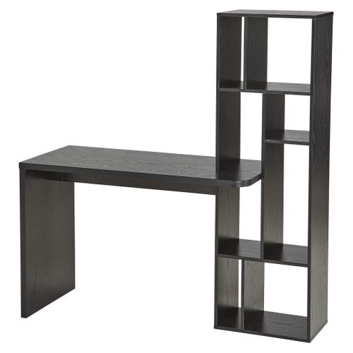 Bureau avec bibliothèque LOAN noir