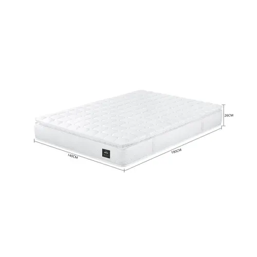Matelas ressorts 140x190 cm avec 2 cm de mémoire de forme PERLE ép. 26 cm