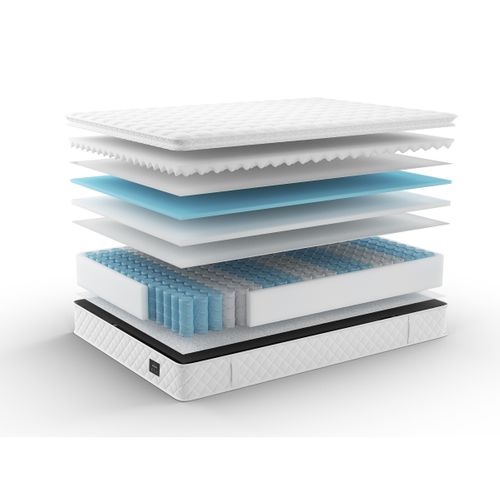 Matelas ressorts 140x190 cm avec 2 cm de mémoire de forme PERLE ép. 26 cm