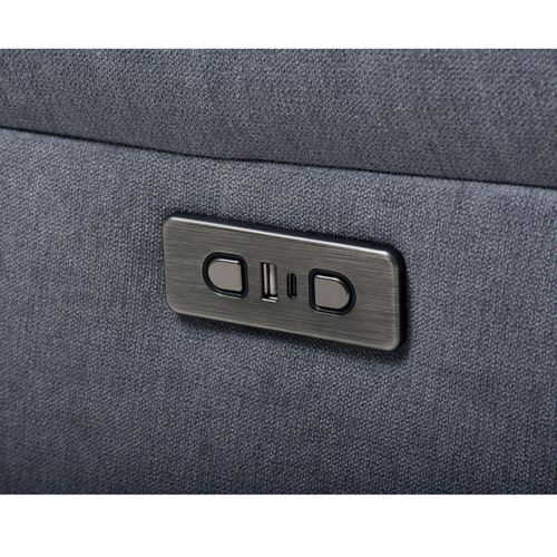 Canapé relax électrique 3 places SUNDAY tissu gris