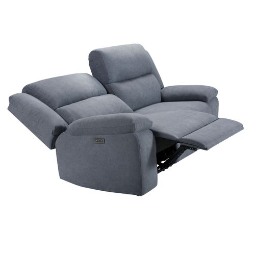 Canapé relax électrique 3 places SUNDAY tissu gris