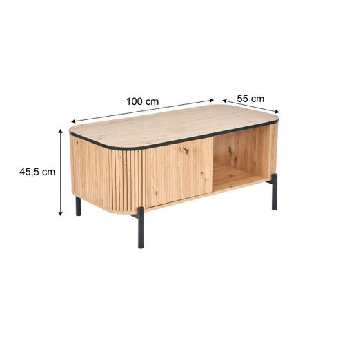 Table basse ADRIAN Imitation chêne