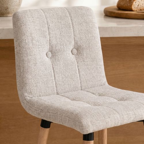 Lot de 2 tabourets de bar H. 63 cm MEVIK beige