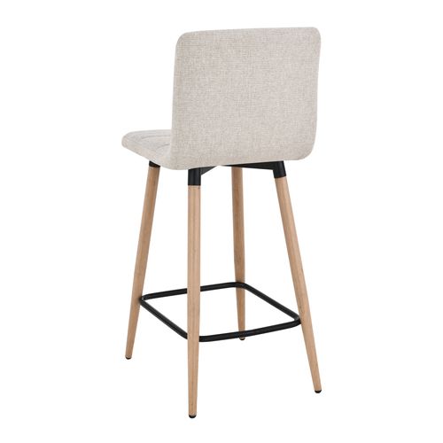 Lot de 2 tabourets de bar H. 63 cm MEVIK beige vue de derrière