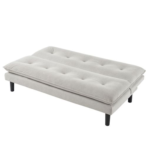 Banquette-lit ESTELLE tissu gris
